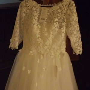 NEVER WORN tea length wedding dress